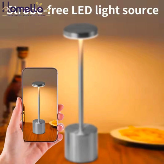 Classic Table Lamp USB Rechargeable Night Light Stepless Dimming Touch Desk Lamp 3 Colors Bedside Lamp Bar Hotel Decoration