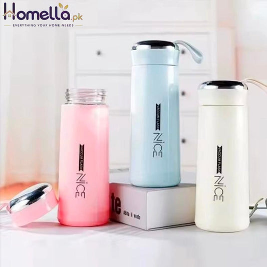 400ML Portable Double Walled Glass Water Bottle Travel Office Home Student Creative Water Cup Coffee Juice Milk Cup Water Bottle
