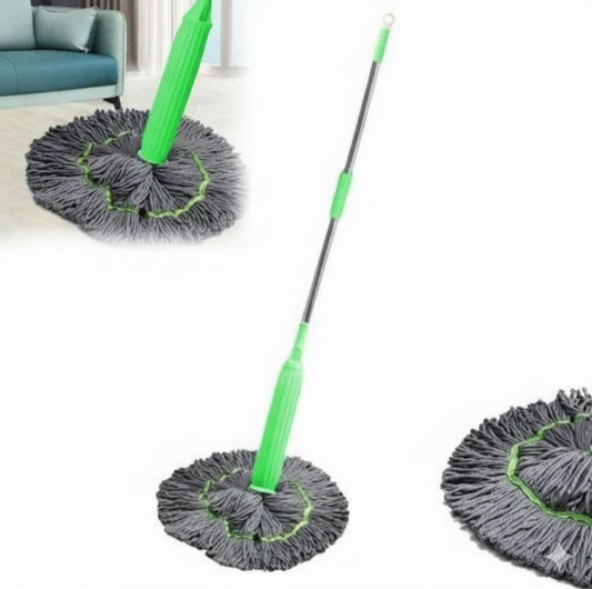 Dehydrated Mop 2- in- 1 Self- twist 360 Degree Rotation Ultrafine Microfiber Heads Water Mop Stain - Removing Upright Storage Mop