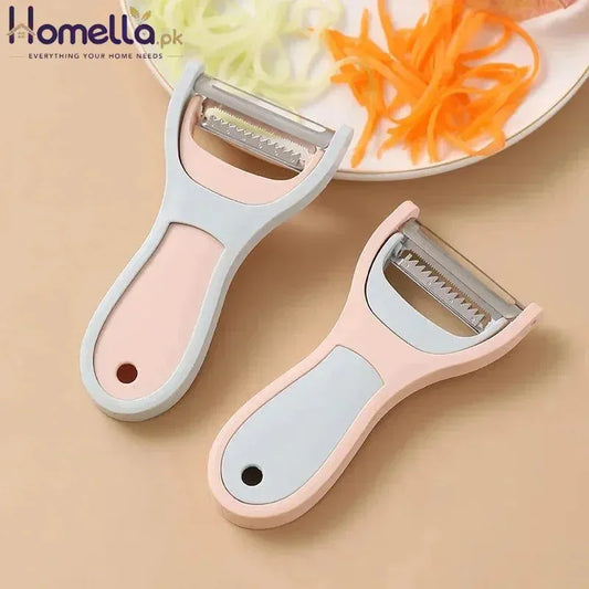 2 In Multifunctional Vegetable Fruit Slicer Julienner Non- Slip Handle Dishwasher Safe Hook Design Kitchen Tool