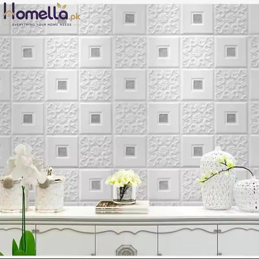 70×70 Wall Sticker Stereo Ceiling Panel Roof Decor Foam Wallpaper Self-Adhesive Waterproof Decoration