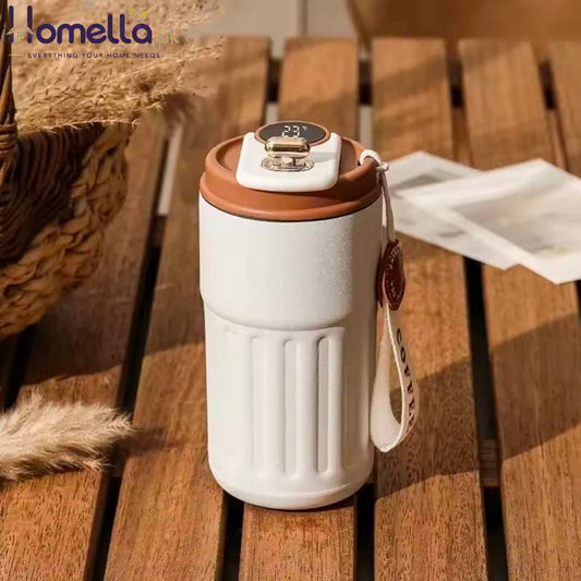 Stainless Steel Insulated Cup Display Temperature Coffee Cup Intelligent Car Mounted Water Cup Gift Drinking Tool