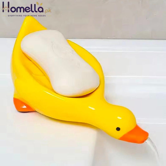 Duck Shape Soap Box Cartoon Soap Dish Drainable Storage Holder Soap Container Storage Dish Household Bathroom Accessories