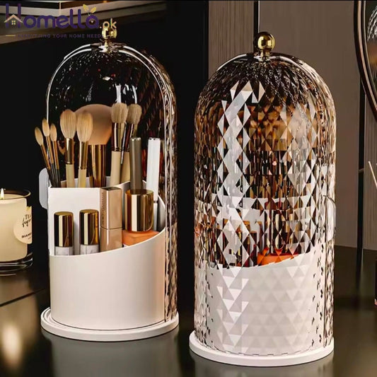 Rotating Makeup Brush Storage Cylinder Lipstick Cosmetic Box Desktop Pen Holder Skin Care Product Eyebrow Pencil Eyeliner Brush