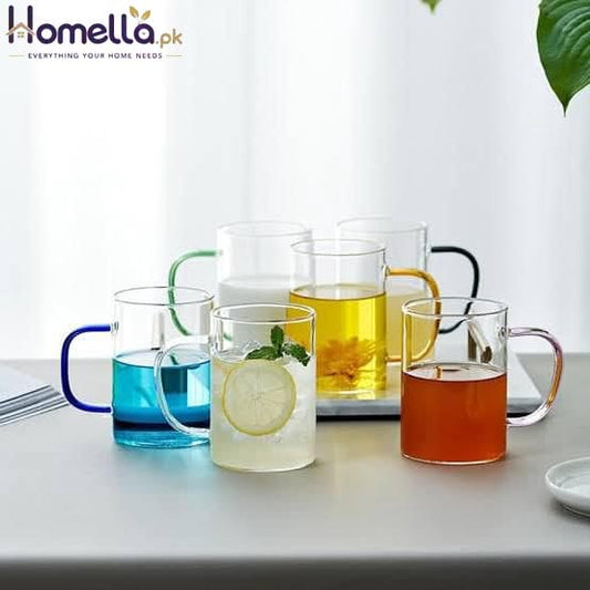High Borosilicate Glass Cup With Handle Guest Water Cup Household High Temperature Resistant Heat Resistant Drinking Cup Wom