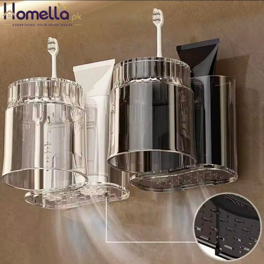 Toothbrush Holder With Mounted Toothbrush Rack bathroom Organizer Multifunctional Toothpaste Toothbrush