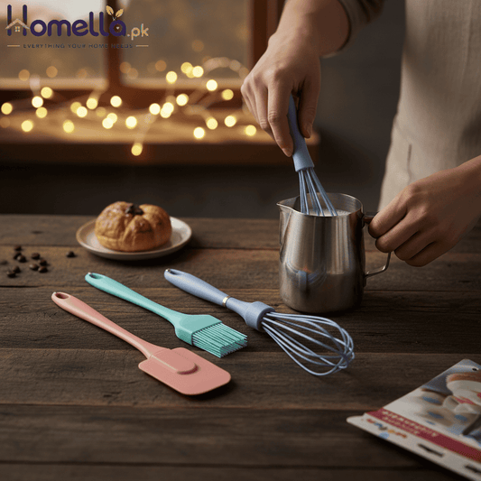 Baking Tools Silicone Spatula Egg Whisk Home Day Cream Scraper Silicone Pastry Brush Kitchen Accessories (3Pcs) Set
