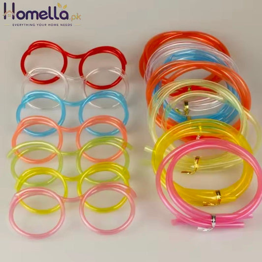 Straw Glasses Funny Soft PVC Glasses Flexible Drinking Straws Kids Party Supplies Bar Supplies Creativity Toy Kids Gift