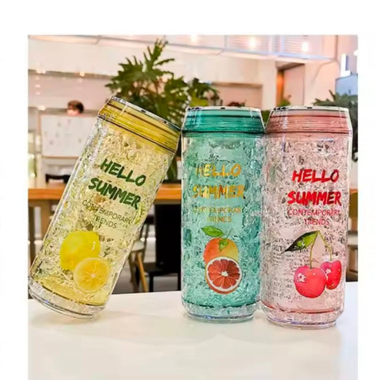 Fresh Girl Korean-Style Plastic lce Cup Refrigerator for Cooling And Preserving Drinks