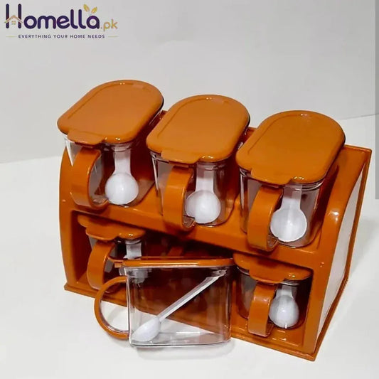 Cooking Joie Plus 6 Pcs Kitchen Spice Jar Organizer Rack