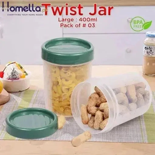 Twist Jar 400ml (3 pcs pack)