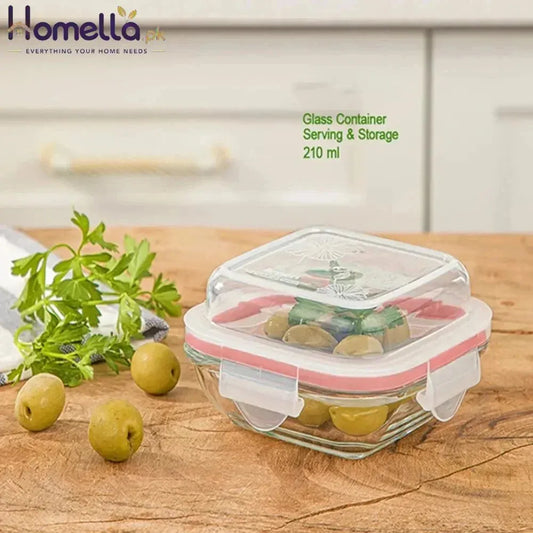GLASS CONTAINER SET-serving & storage