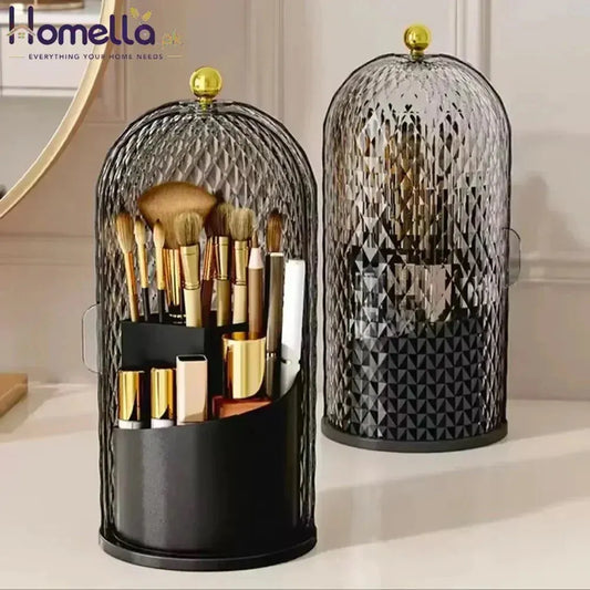 Rotating Makeup Brush Storage Cylinder Lipstick Cosmetic Box Desktop Pen Holder Skin Care Product Eyebrow Pencil Eyeliner Brush