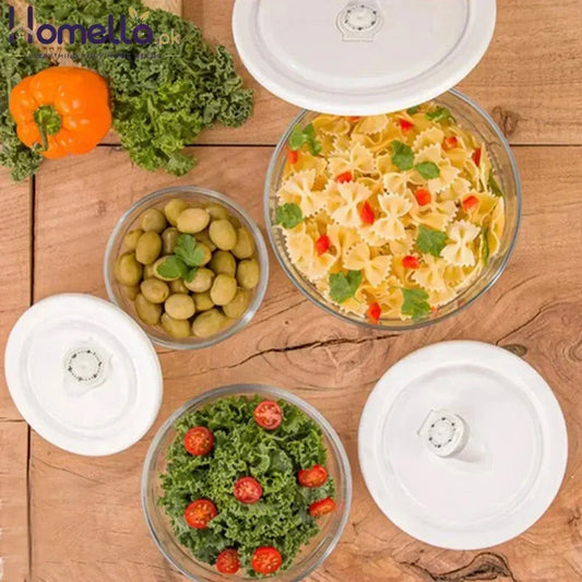 Round GLass Container 3 Pcs