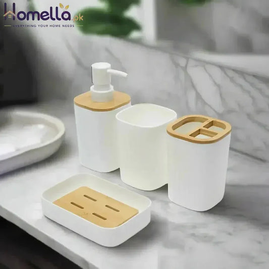 Modern Plastic Bathroom Set – Unbreakable & Easy to Clean