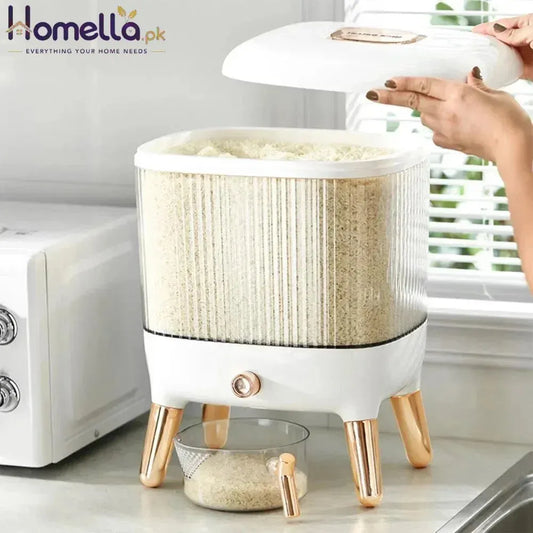 Rice Storage Container, Rice Storage Bin Organizer Cereal Dispenser for Home Kitchen