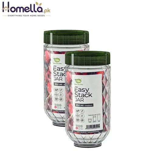 Easy Stack Jar Pack of 2 Medium- (850ml)