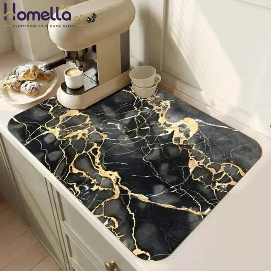 Quickly Dry Super Absorbent Marble Rug Random Design
