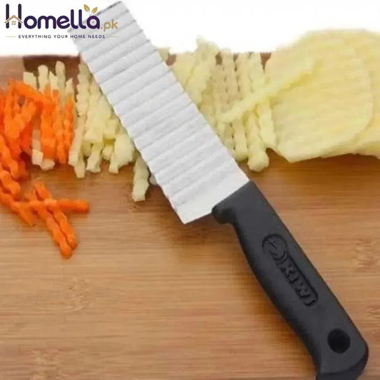 Stainless Steel Potato Fruits Vegetable Cutter Wave Knife