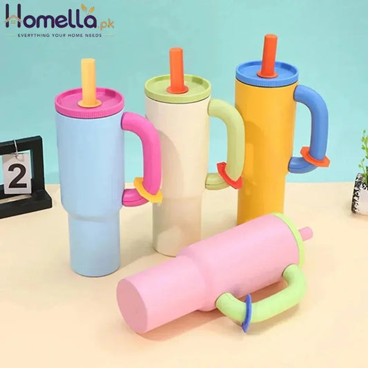 40oz Travel Tumbler with Straw – Fits Car Cup Holders