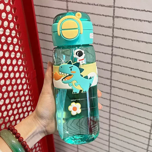Aesthetic Capybara Water Bottle – Dual Straw & Leakproof Lid