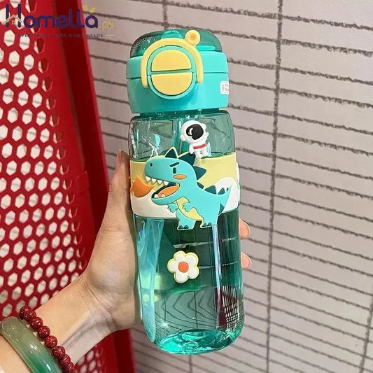 Aesthetic Capybara Water Bottle – Dual Straw & Leakproof Lid