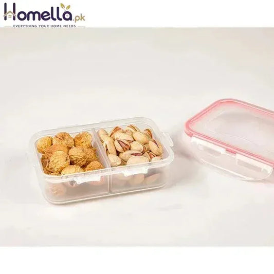 Plastic food Container 2 Section Box1.1LTR