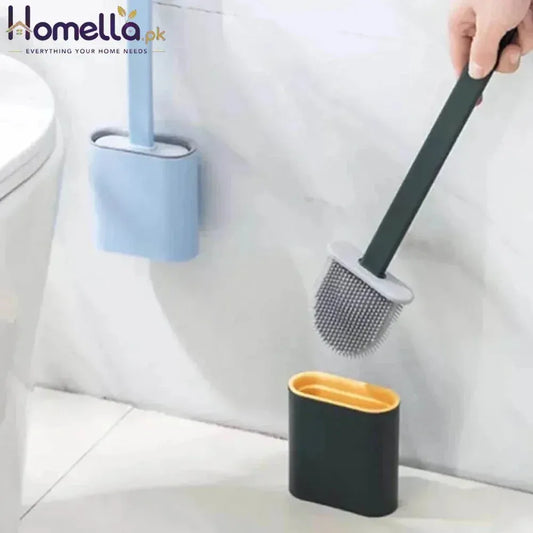 Soft Bristles Toilet Waterproof Brush with Quick Drying Holder Set
