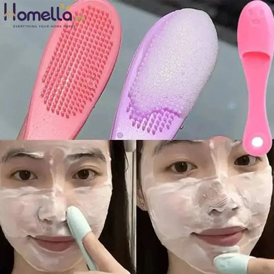facial Scrub Massage Pad Nose Blackhead Exfoliating Pimples Removal Finger Brush Silicone Mini Face Pore Wash Brush