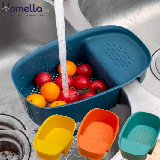 Multifunctional Plastic Kitchen Sink Drain Basket Food Vegetables Peel Egg Filter Storage Organizer Kitchen Shelf Rack Drainier