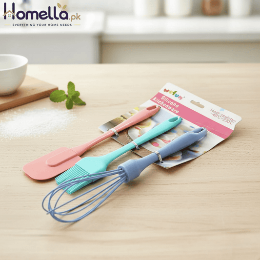 Baking Tools Silicone Spatula Egg Whisk Home Day Cream Scraper Silicone Pastry Brush Kitchen Accessories (3Pcs) Set
