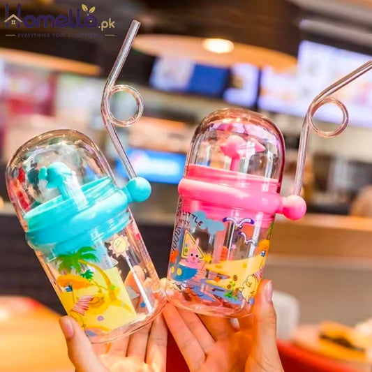 Whale Shape Spray Cup, Children Straw Drinking Cup, Cute Dolphin Water Bottle, Food Grade Plastic Cup, Birthday Gift