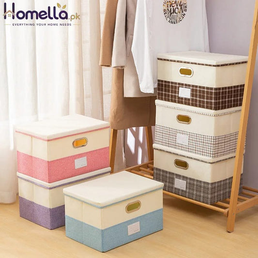 Storage Box with Cover – Durable Organizer for Clothes & Accessories