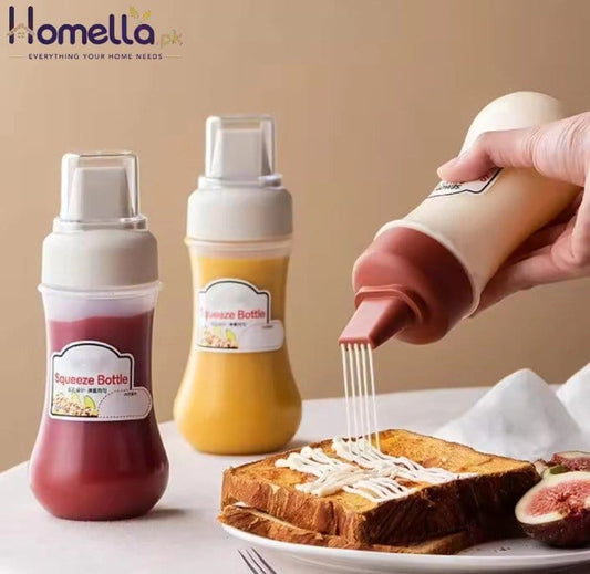 350ml Squeeze Bottles Condiment Bottle With Nozzle ketchup Mayonnaise Squeeze Bottle Honey Dispensar Kitchen Supplies