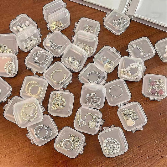 Pack of 10 Plastic Mini Jewellery Boxes β Storage & Gift Packaging
