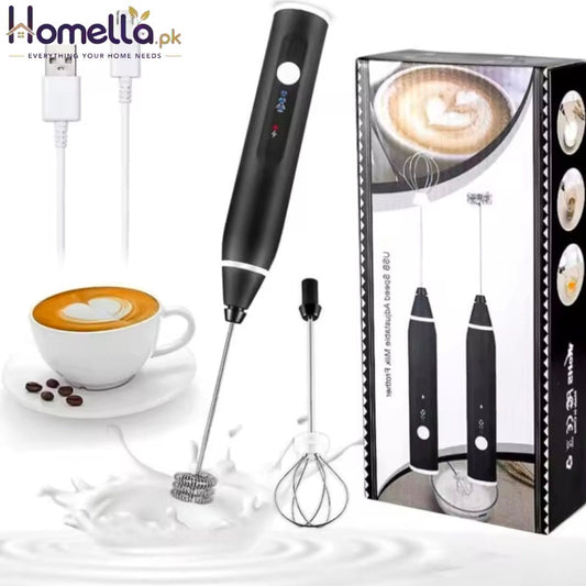 New Handheld Electric Egg Beater Household Small 304 Stainless Steel Milk Frother Electric Mini Coffee Frother Whisk Frother