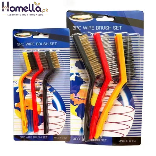 3Pcs Stainless Steel Bruh Brass Cleaning Brush Polishing Rust Remove Metal Wire Burring Cleaning Tool Family