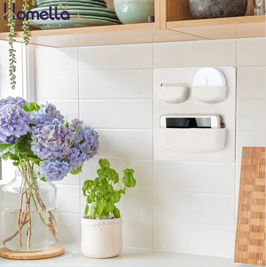 Plastic Self-Adhesive Storage Rack