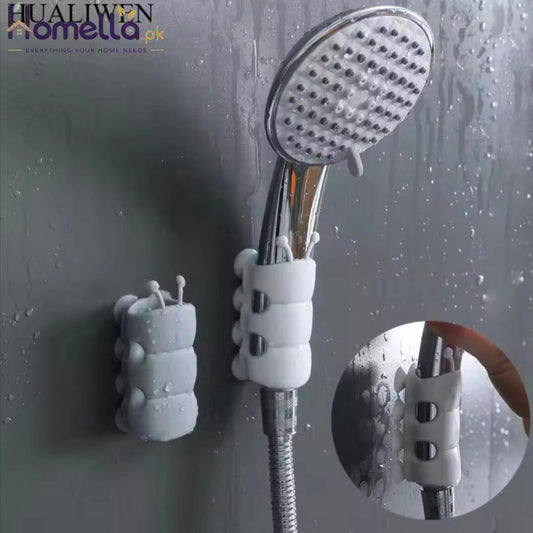 Suction Cup Brackets Removable Silicone Shower Head Holder Wall Mount Shower Head Storage Shelf Rack Bathroom Supplies