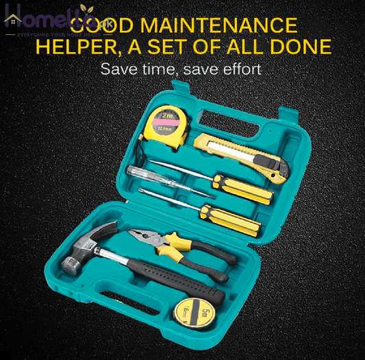 Imported Quality 9 Piece Repair Kit Household Hardware Hand Tool Set Hardware Toolbox Vehicle Emergency Kit Vehicle Emergency Toolbox Screwdriver Portable Tool Kit