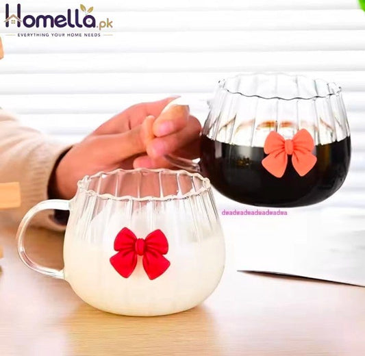 Bow Glass High Temperature Resistant High Value Household Coffee Cup