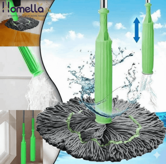 Dehydrated Mop 2- in- 1 Self- twist 360 Degree Rotation Ultrafine Microfiber Heads Water Mop Stain - Removing Upright Storage Mop