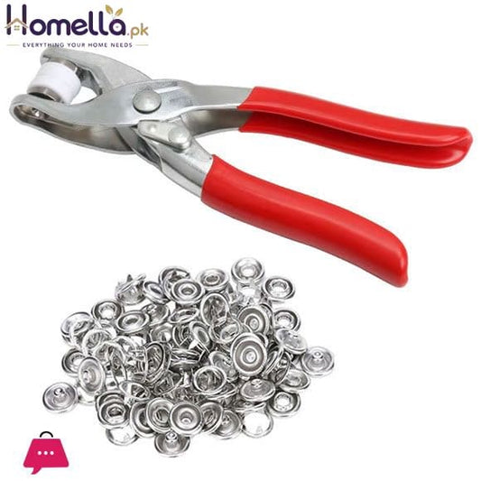 Sets Snap Fasteners Kit Tool, Metal Snap Buttons Rings with Fastener Pliers Press Tool Kit for Clothing Sewing