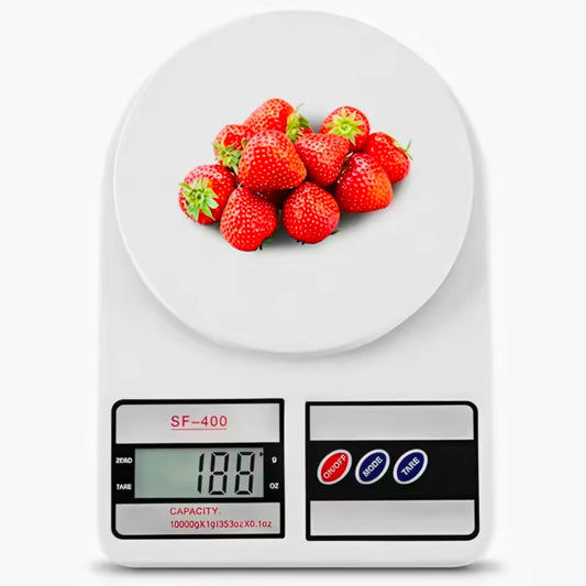 Digital Kitchen Scale 22lb/10kg Capacity, Stainless Steel
Food Scale with oz/g Units | Replaceable Battery Power |