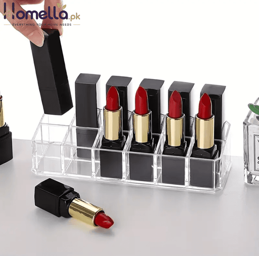 Transparent 12 Slots Lipstick Organizer