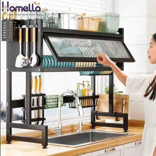 Wow Dish Draining Racks Wine Glass Holder Utensils Holder With Hooks Dish Drainers for Kitchen counter 95 cm