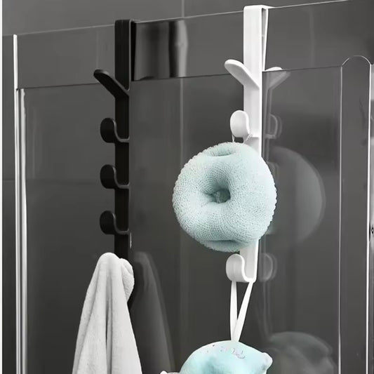 Bedroom Door Hanger Clothes Hanging Rack Over The Door Plastic Home Storage Organization Hooks, Purse Holder For Bags Rails