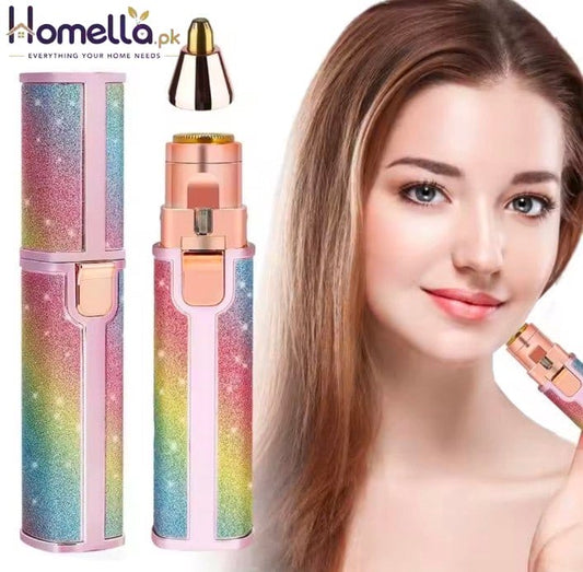 Electric Use Rechargeable Eyebrow Trimmer Razor 2 in 1 Hair Removal Facial Lipstick pen Shaver for Women Epilator