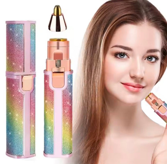 Electric Use Rechargeable Eyebrow Trimmer Razor 2 in 1 Hair Removal Facial Lipstick pen Shaver for Women Epilator