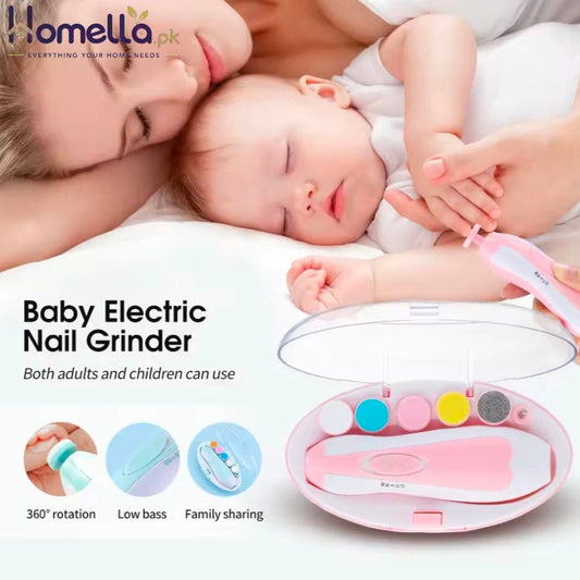 6 In 1 Baby Electric Nail Polisher Battery Type Silent Electric Nail Clipper Adult Child Nail Polisher Correction Foot Care